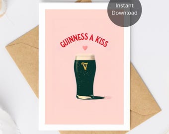 Funny Guinness Anniversary Card: Stout Pun, For Him/Her (Digital Download)