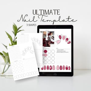 Nail Art Planner, Nail Design Template, Digital Nail Art Planner, Nail Tech Art Planner, Nail Art Templates, Aesthetic, Pinterest, Gel nails