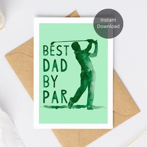 Afdrukbare grappige golf Vaderdagkaart, direct downloaden en afdrukken, golf woordspeling, punny wenskaart golfthema, voor papa, voor hem, voor opa