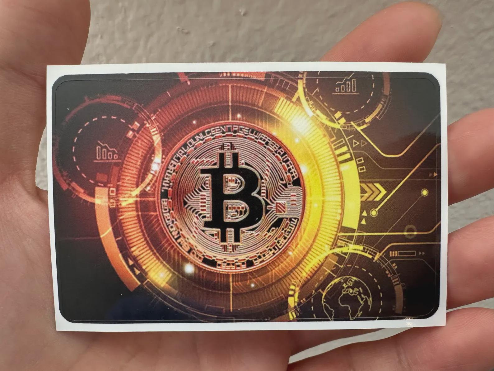 Credit Card Sticker Skin Bitcoin , Adesivo Per Carta Di Credito, Crypto  Cover, Sticker Per Criptovalute (Small Chip Credit Card Skin