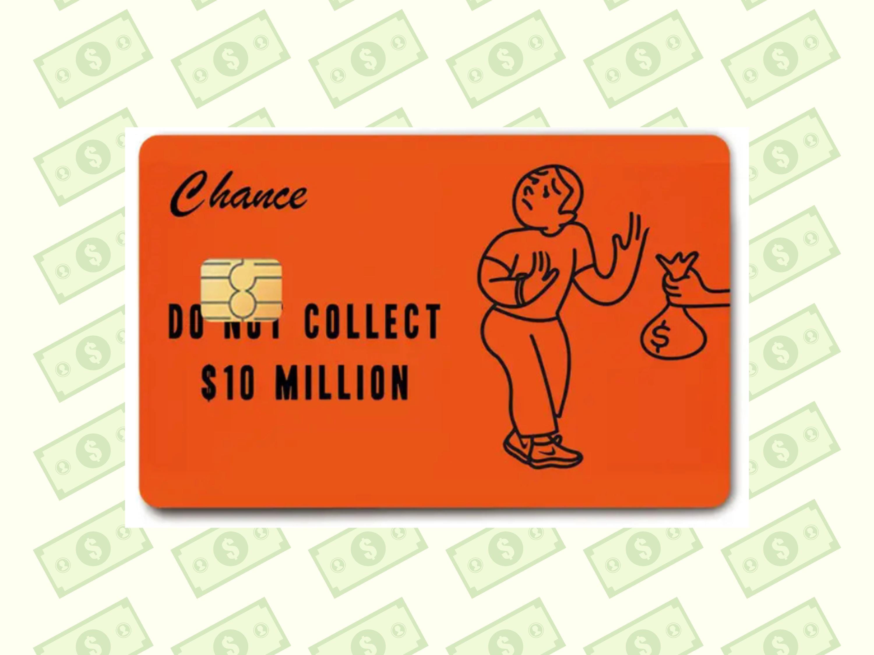 Pegatina de tarjeta de crédito "No cobres 10 millones de dólares" / Pegatina divertida de tarjeta de crédito de Monopoly / Pegatina de tarjeta de débito de broma / Accesorio para billetera
