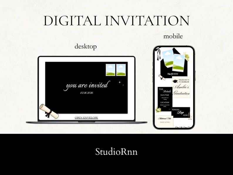 Graduation Invitation Website Template | Class of 2026 Grad Invite ...