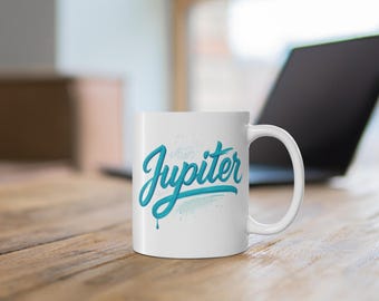 Jupiter Florida Water Color Script Mug