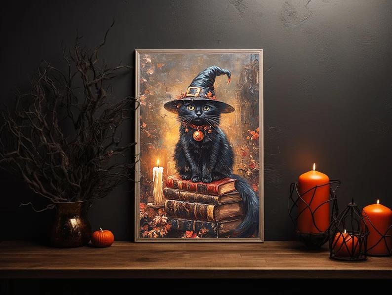 Halloween-Duschvorhang – Schwarze Katze, Totbaum, Vollmond, 178x178 Cm, Polyester, Gruselig
