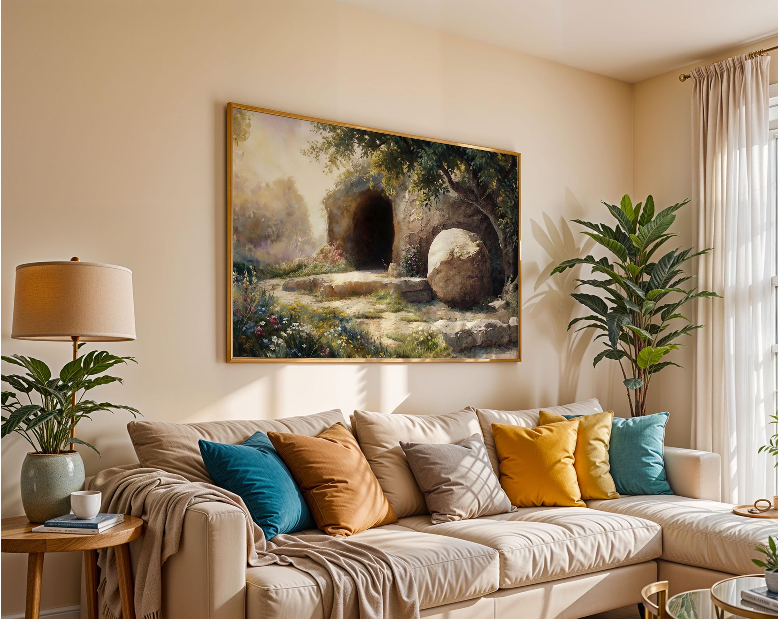 Empty Tomb Resurrection Canvas Print, Christian Easter Faith Art - Etsy