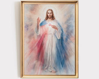 Divine Mercy of Jesus Art Print: Catholic Home Decor