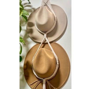 Handmade Macrame Double Hat Hanger: Boho Western Decor