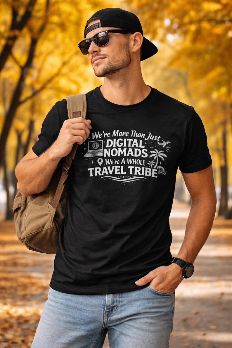 Digital Nomad T-Shirt, Travel Tribe Tee, Remote Work, Wanderlust Life, Global Explorer image 1