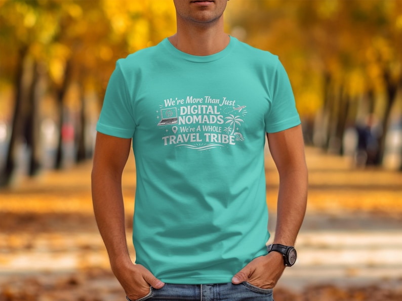 Digital Nomads Travel Tribe Shirt, Travel Enthusiast Gift Tee, Adventure Lover Top, Nomadic Lifestyle Apparel, Wanderlust Tshirt