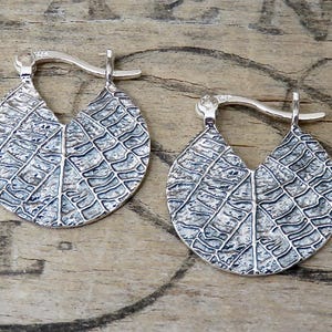 Sterling Silver Boho Hoop Earrings | Rustic Artisan Sterling Silver Hoop | Handmade Hoop Earrings | Rustic Jewelry - P101