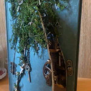 Altered Book. Tiny Treasure - Hidden Fairy Library. Miniture Fairy World. made to order/ handmade
