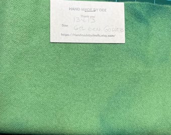 Green Goddess Hand Dyed Wool Fabric: 13x13 Crafting Material