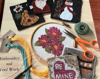 New Punch Needle Embroidery and Wool Applique