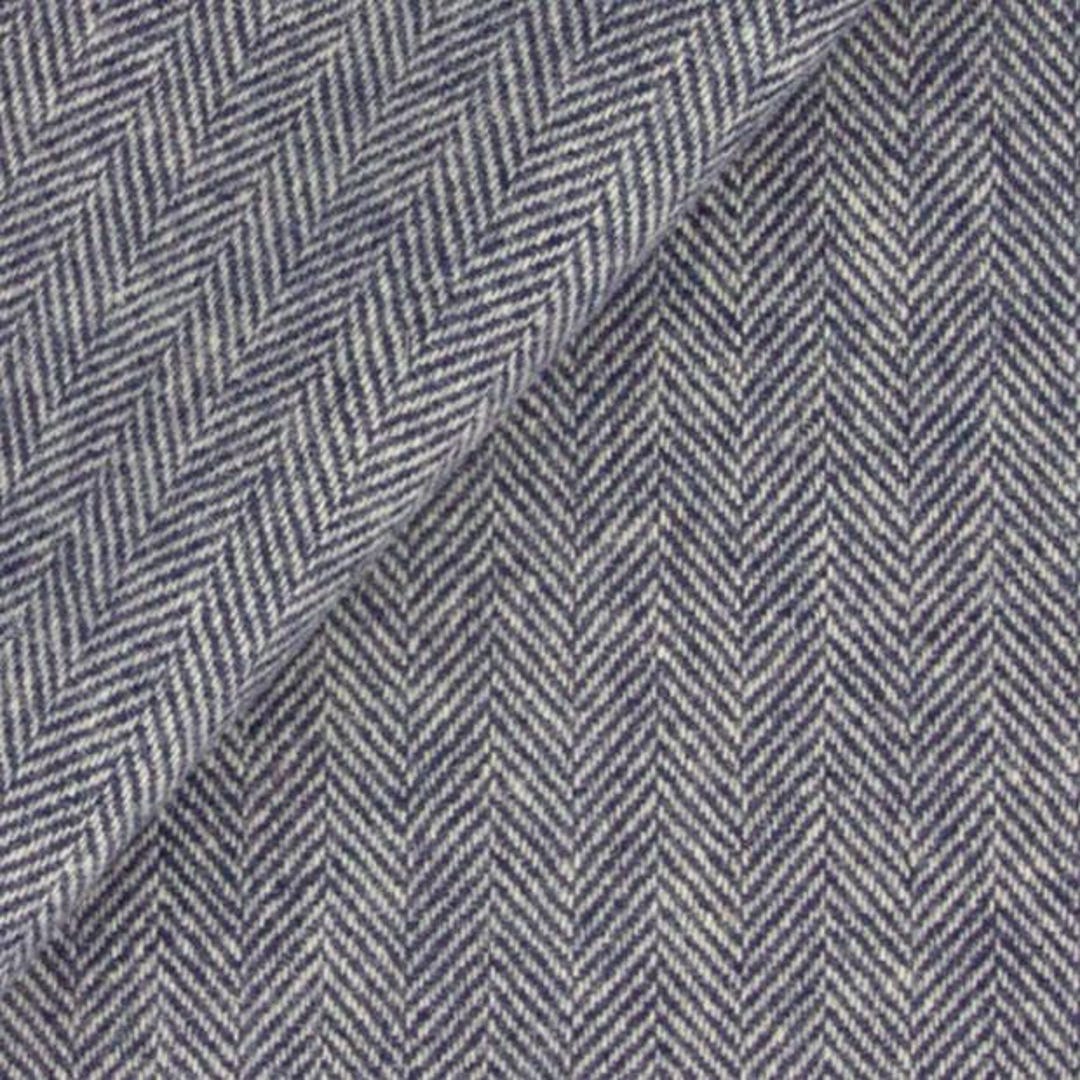 Navy Blue Herringbone Wool Fabric: Washed Wool Appliqué Sewing (11x18 ...