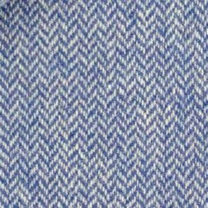 Wool Fabric  Blue and White Herringbone Wool | Wool Appliqué /Purse Making/Sewing |Washed Wool