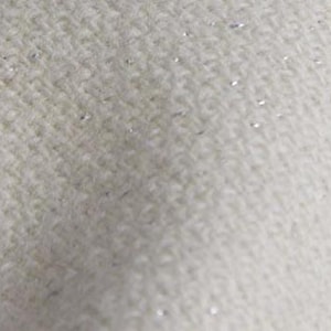 May include: Close-up of a white fabric with a subtle shimmer. The fabric has a woven texture with a fine, even weave.