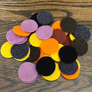 Halloween Wool Applique Penny Rug   / 1.5 inch / 50pcs / Pre-cut / Applique/Penny Rugs making