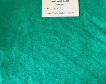 Hand Dyed Jade Green Wool Fabric: Appliqué, Felting (10x19)