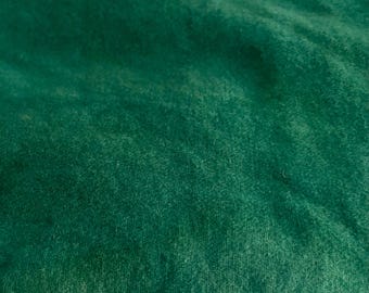 Just Green Hand Dyed Wool Fabric: Green Appliqué Sewing Material (16x16