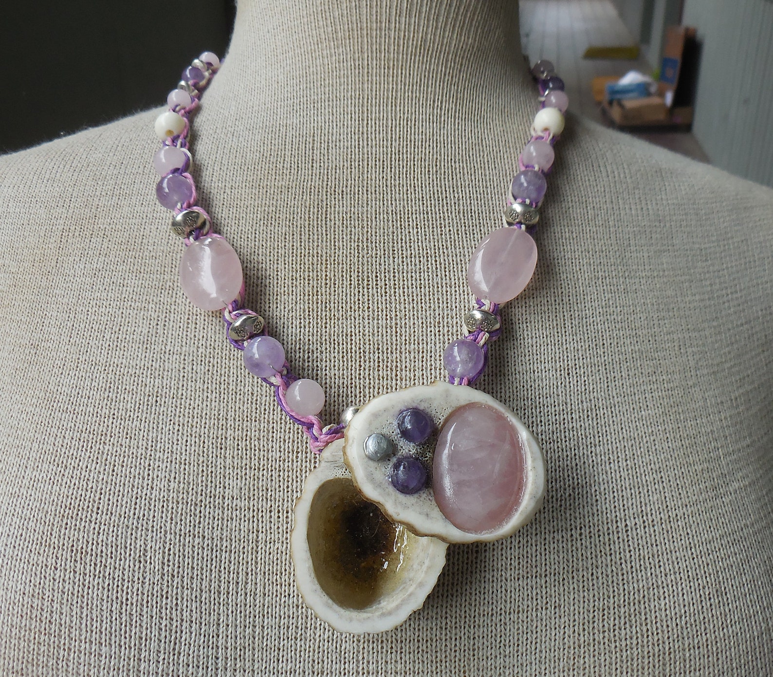 Rosa cuarzo amatista crueldad libre de alces cornamenta diosa | Etsy