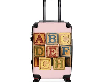 Vintage Alphabet Blocks Suitcase