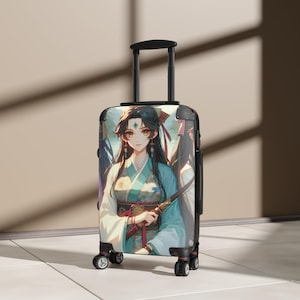 Anime Girl Warrior Suitcase for Travelers