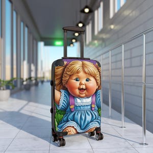 Whimsical Cabbage Patch Doll Suitcase - Travel Luggage, Kids Suitcase, Vintage Style Bag, Children&#39;s Carry-on, Unique Travel Case