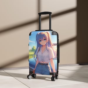 Anime-Inspired Suitcase for Travelers, Cute Luggage, Travel Accessory, Cosplay Bag, Gift for Adventurers, Stylish Carry-On