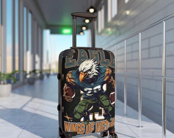Eagle Football Suitcase - Travel Luggage, Sports Bag, Weekender Bag, Carry-On, Suitcase Cover, Football Fan Gift