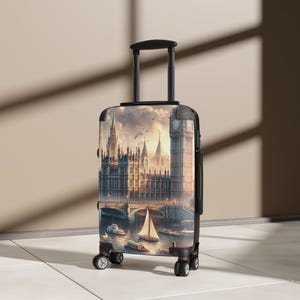 Artistic Travel Suitcase - London Design Luggage, Vacation Essentials, Gift for Travelers, Unique Baggage, Adventure Ready
