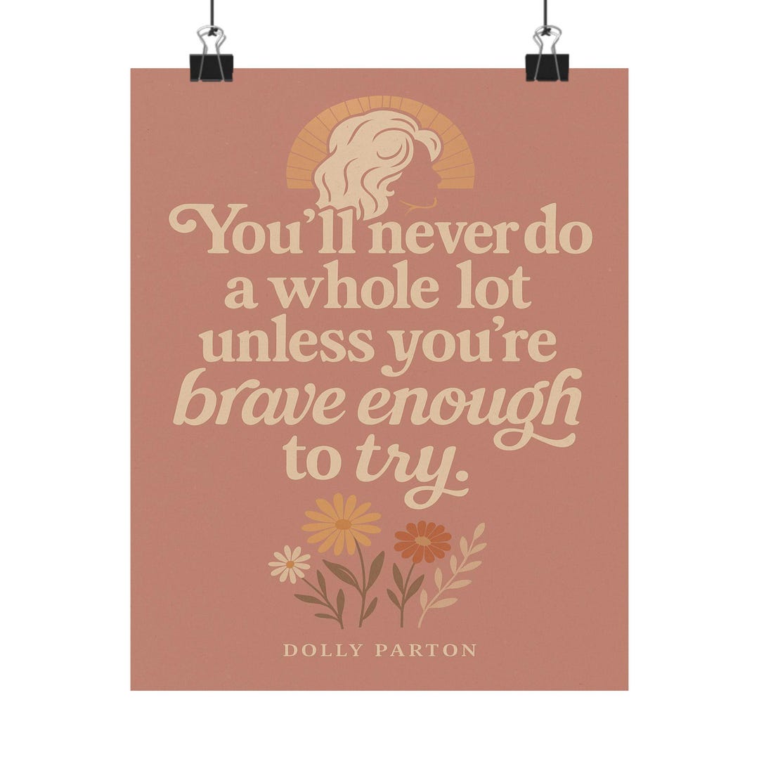 Dolly Parton Quote Poster Inspirational Wall Art Motivational Print dolly-parton-quote-poster-inspirational-wall-art-motivational-print