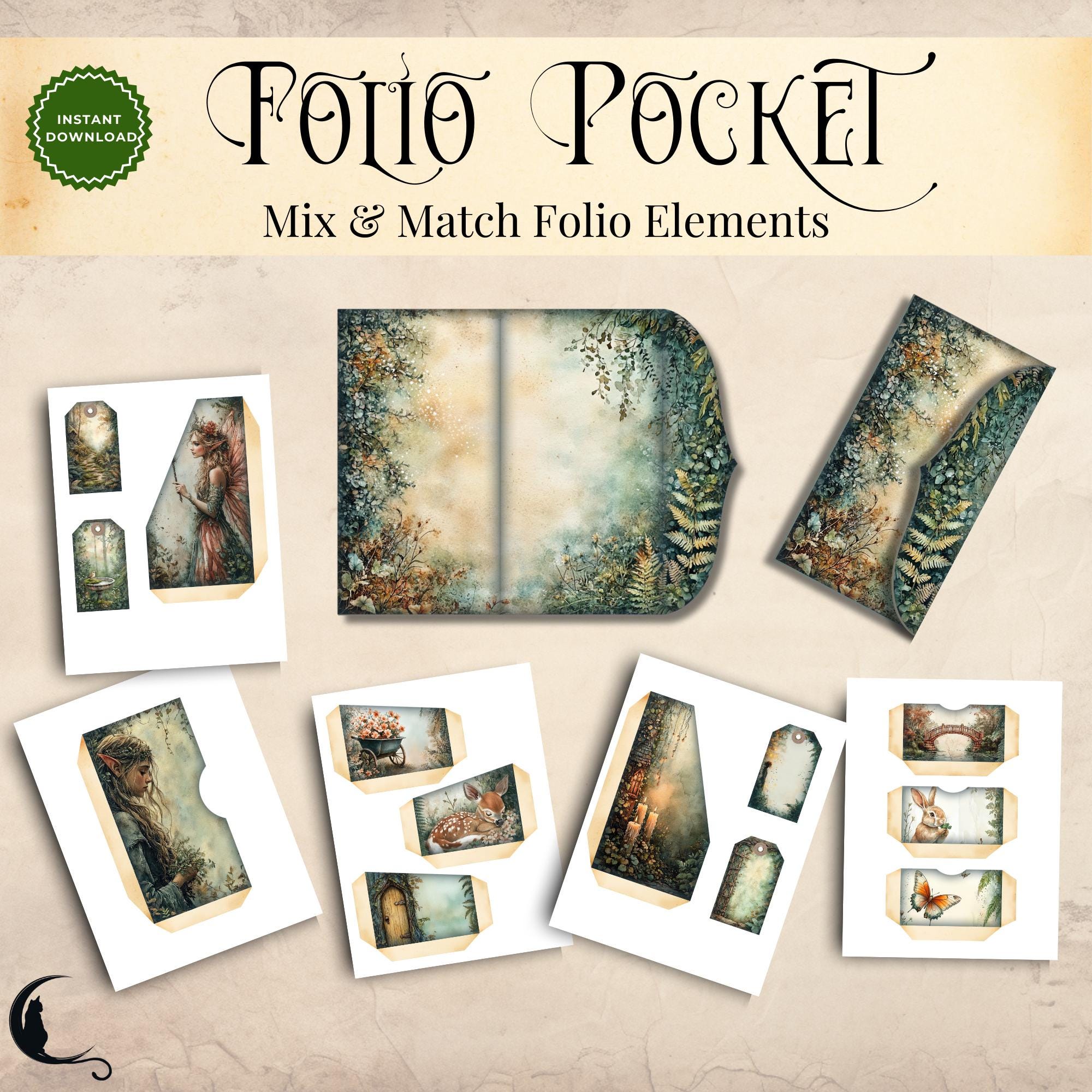 Magical Elven Forest Junk Journal Kit, Printable , Printable Enchanted ...