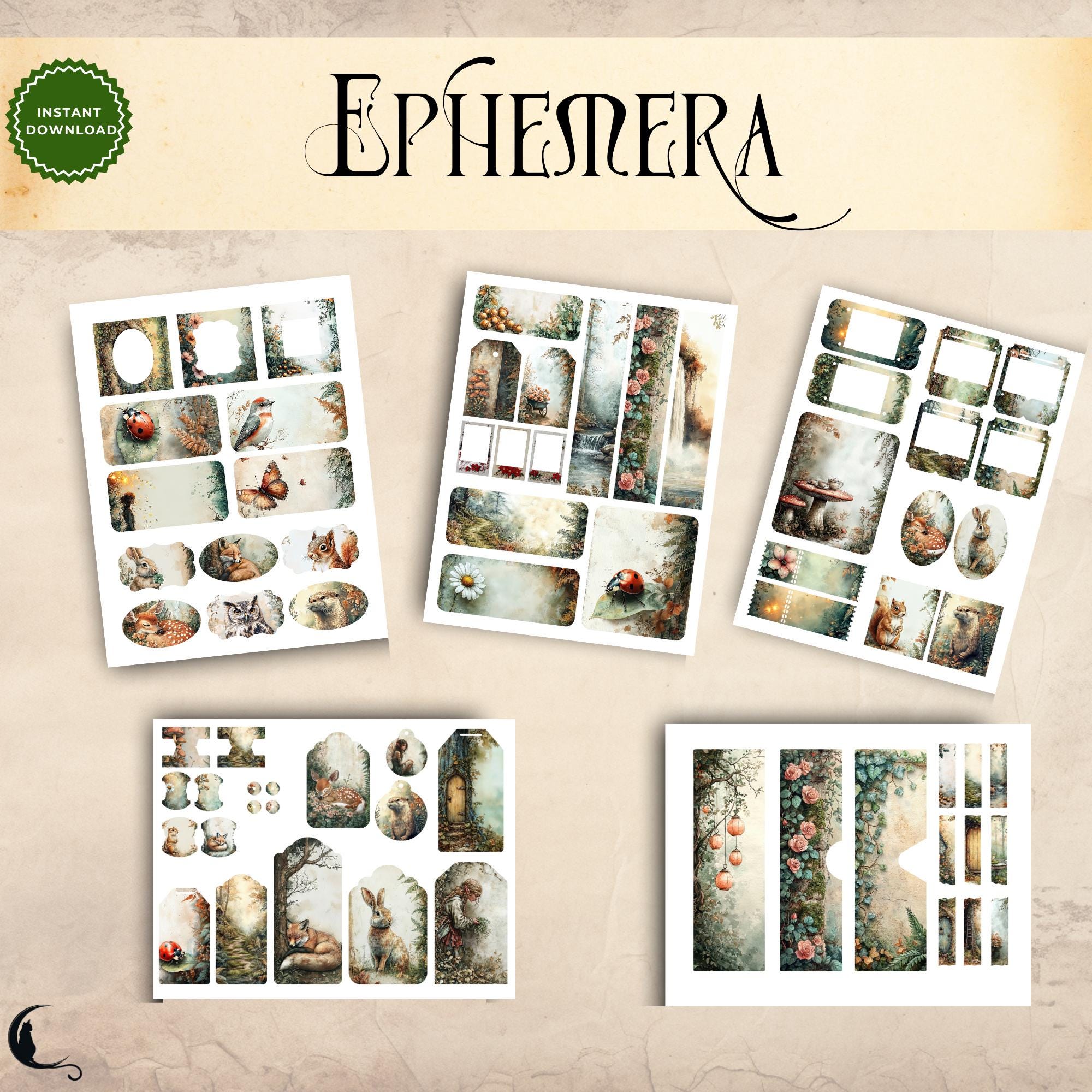Magical Elven Forest Junk Journal Kit, Printable , Printable Enchanted ...