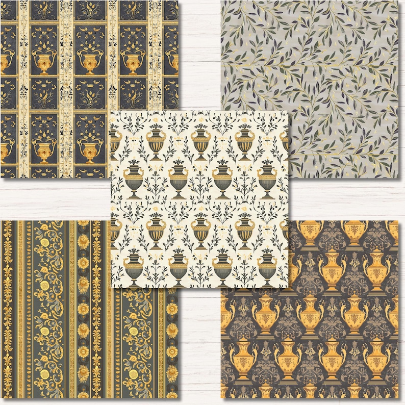 Seamless Ancient Greece Digital Paper Pack, Greek Patterns for ...