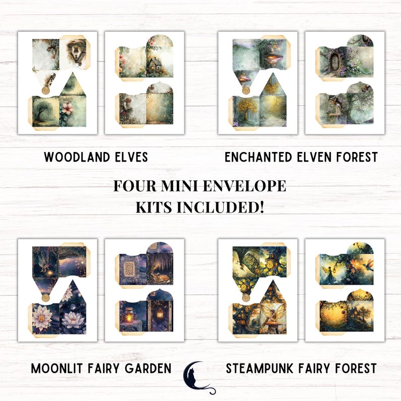 Enchanted Elven Forest Junk Journal Kit Bundle, Fantasy Digital ...