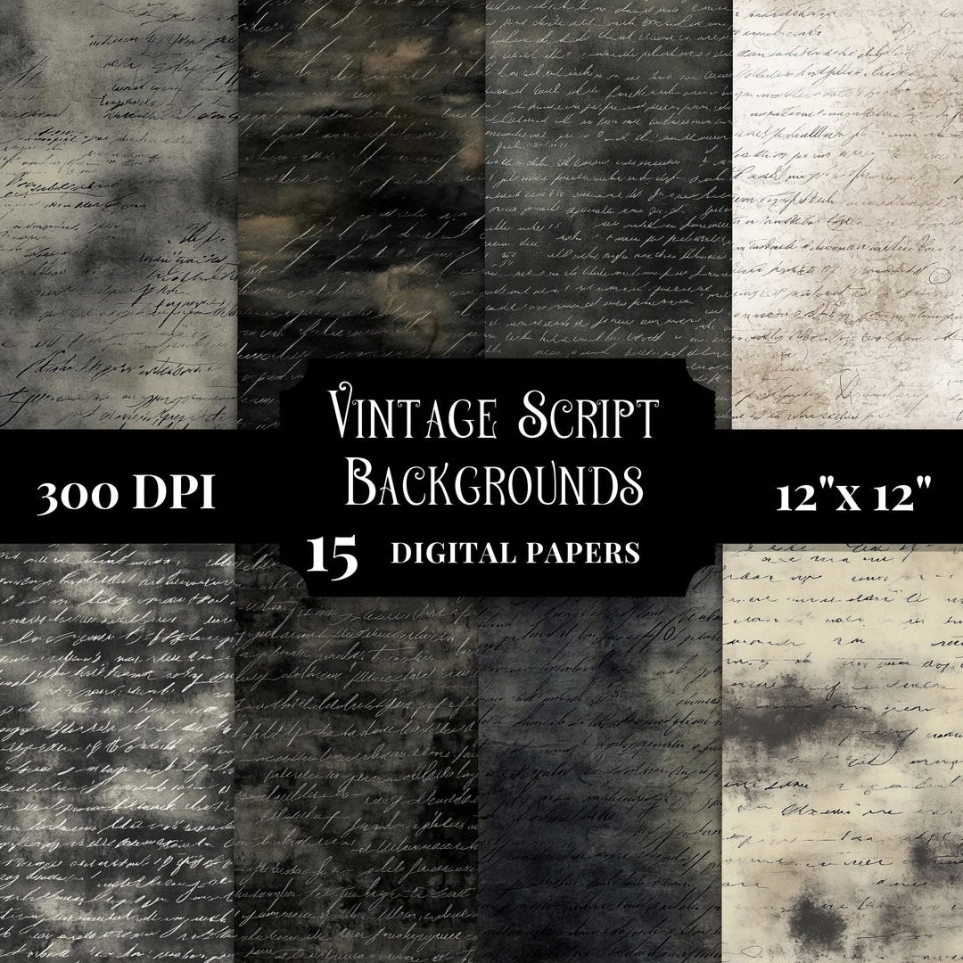 Black Vintage Script Backgrounds, Dark Academia Paper, Antique ...
