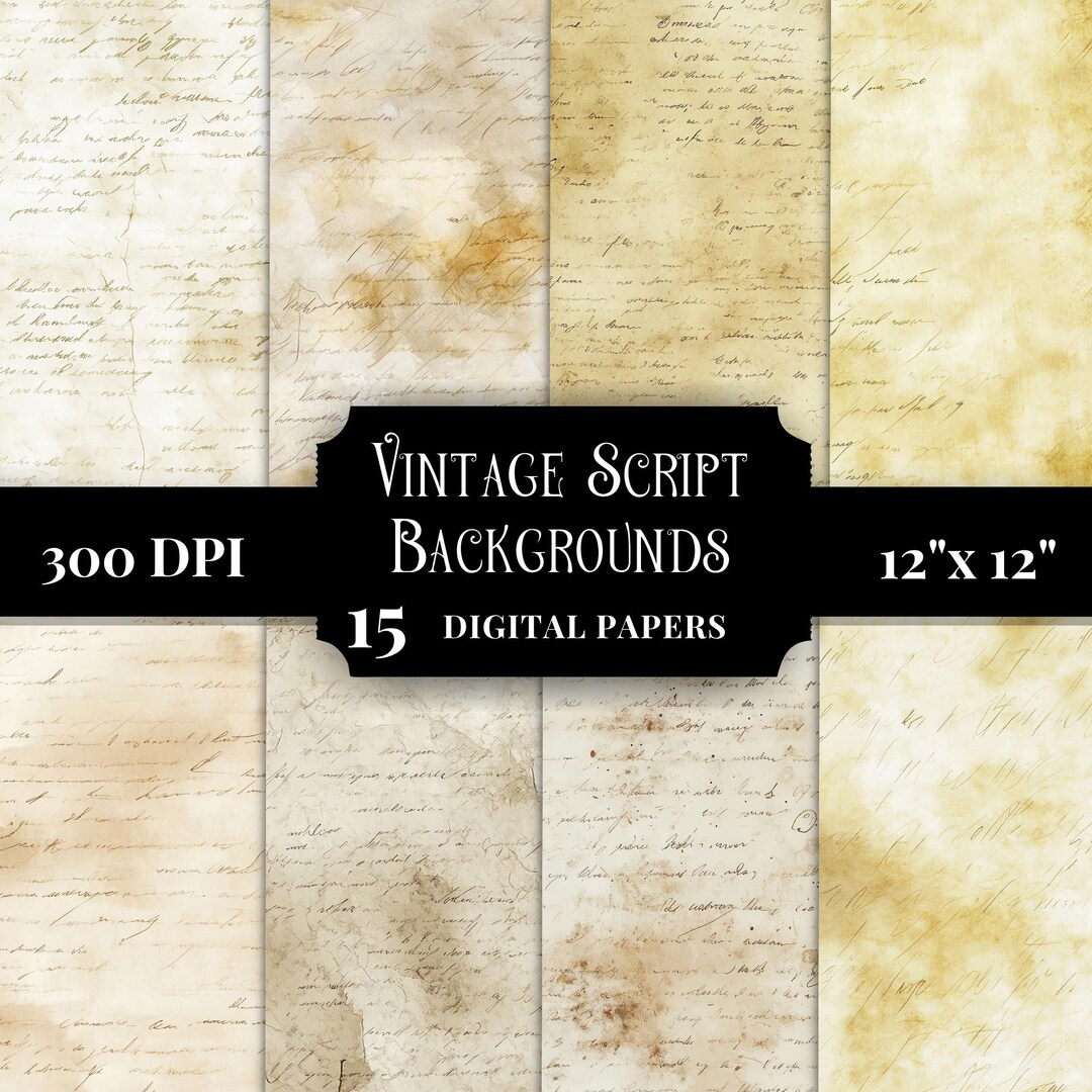 Vintage Script Backgrounds, Dark Academia Paper, Antique Handwritten ...