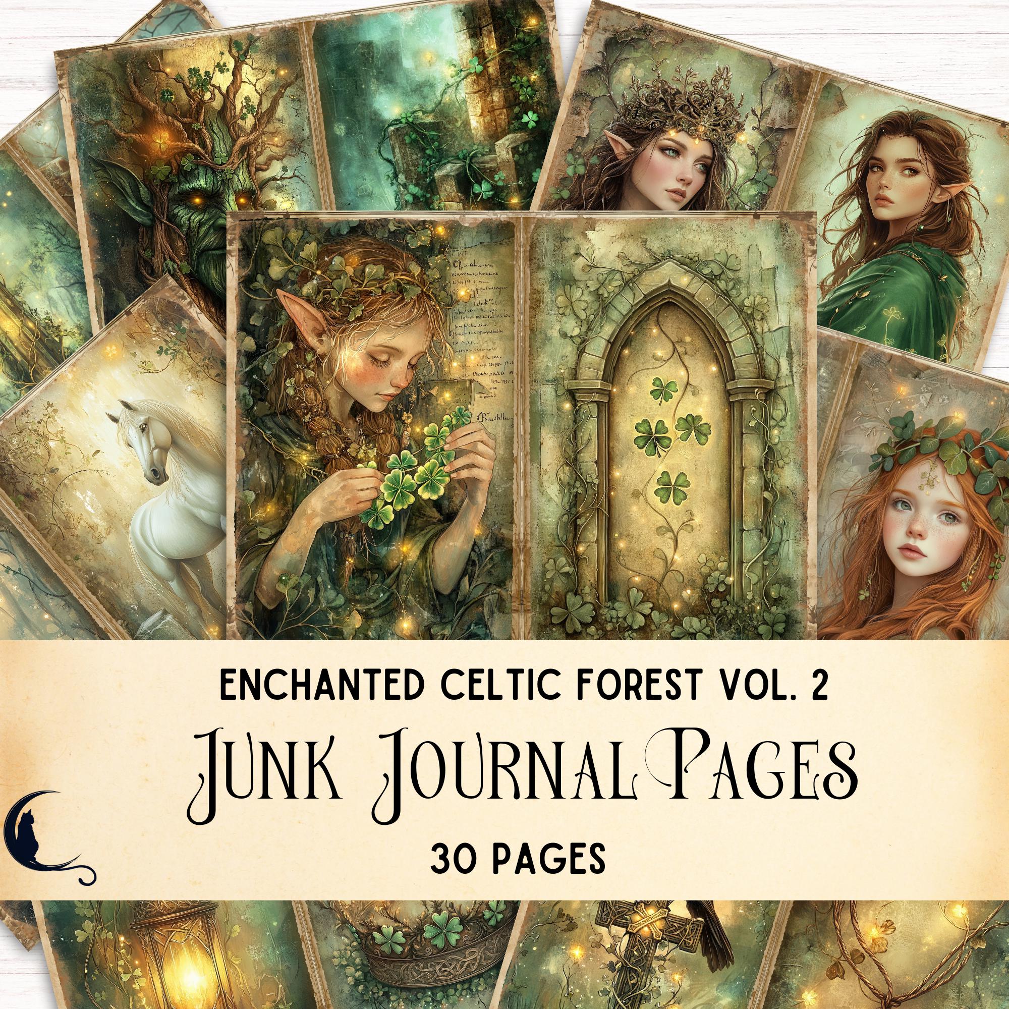 Enchanted Celtic Forest Junk Journal Kit, Printable Elven Fantasy ...