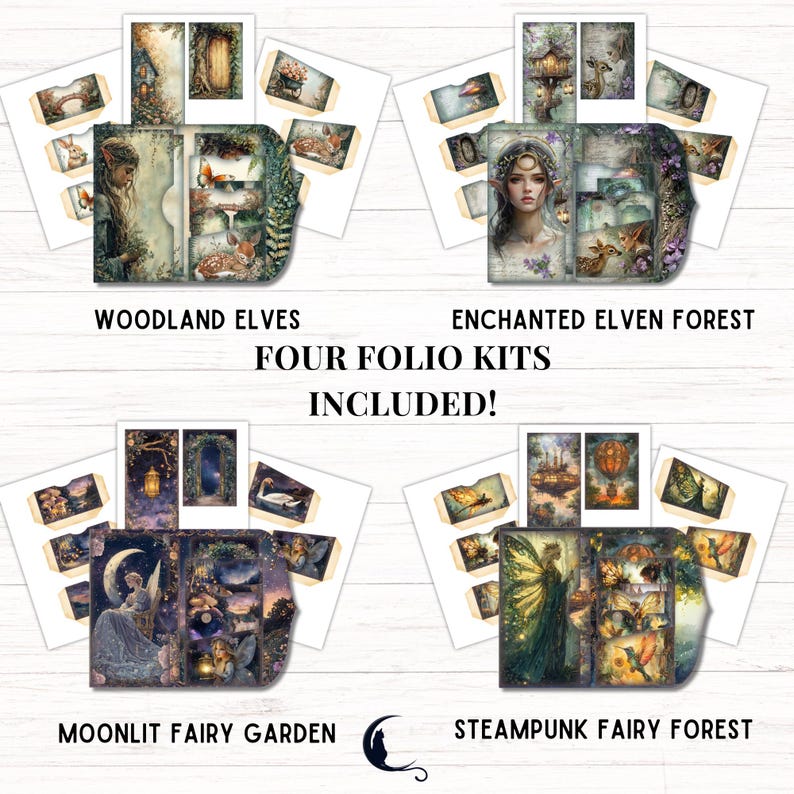 Enchanted Elven Forest Junk Journal Kit Bundle, Fantasy Digital ...