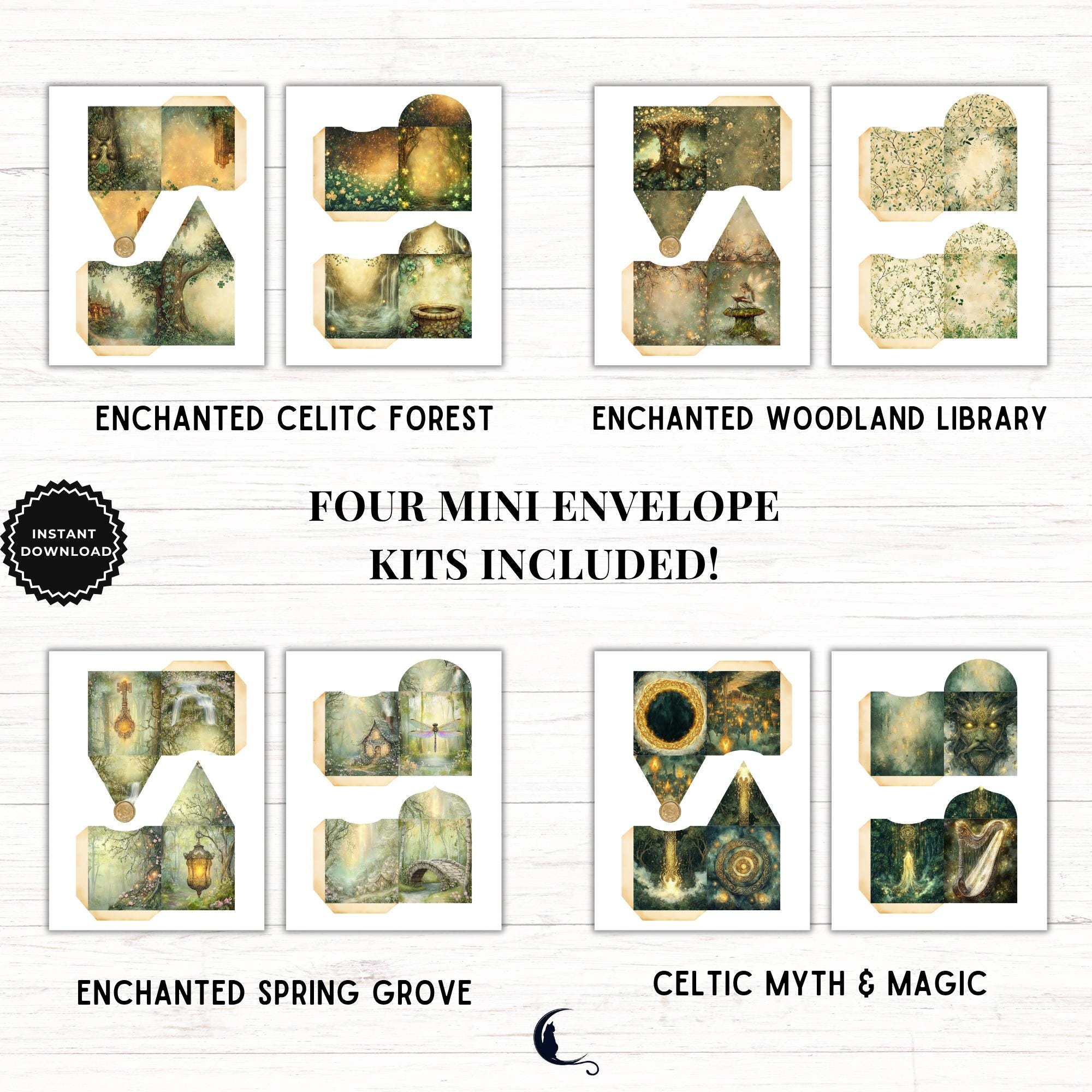 Woodland Magic Junk Journal Kit Bundle, Fantasy Digital Scrapbook ...