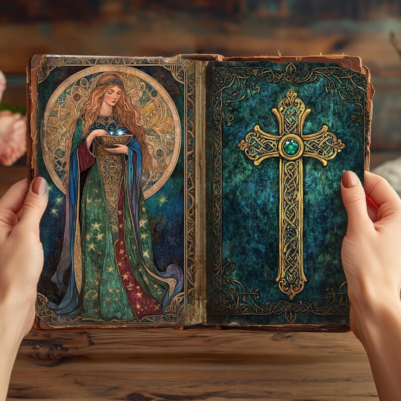 Illuminated Manuscript Junk Journal Kit, Vintage Medieval Art Ephemera ...