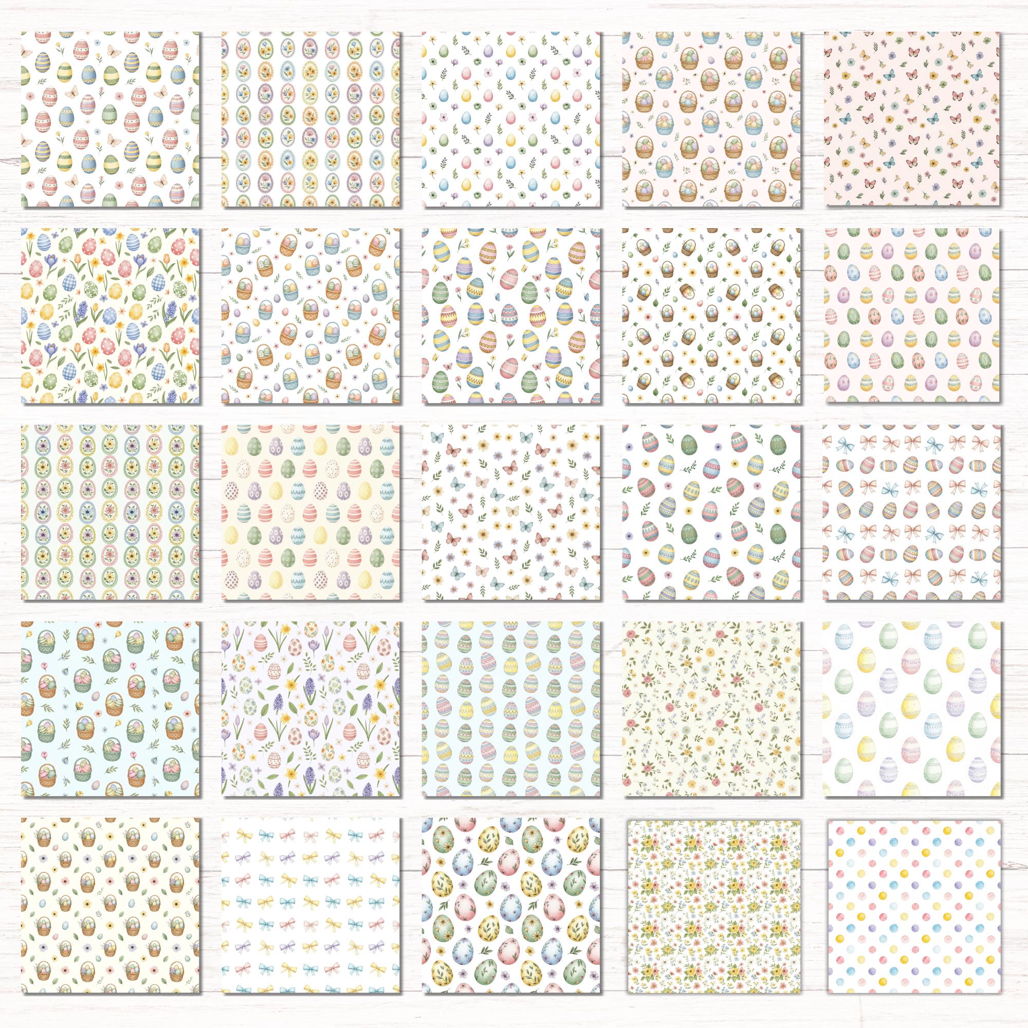 Storybook Easter Digital Paper Pack, Seamless Patterns for Scrapbooking ...