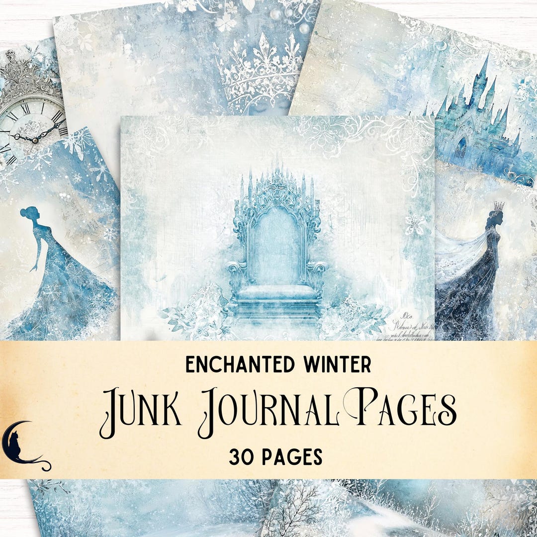 Winter Fairytale Junk Journal Kit, Printable Enchanted Ephemera ...