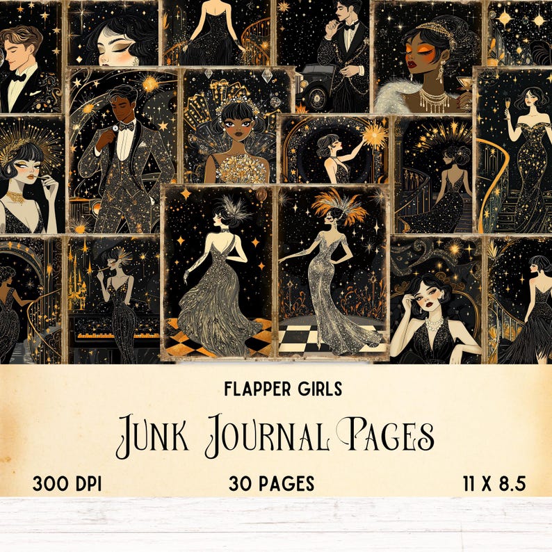 Roaring Twenties Flapper Girls Junk Journal Kit 1920s Vintage Flapper ...