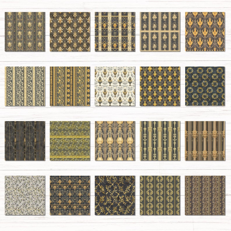 Seamless Ancient Greece Digital Paper Pack, Greek Patterns for ...
