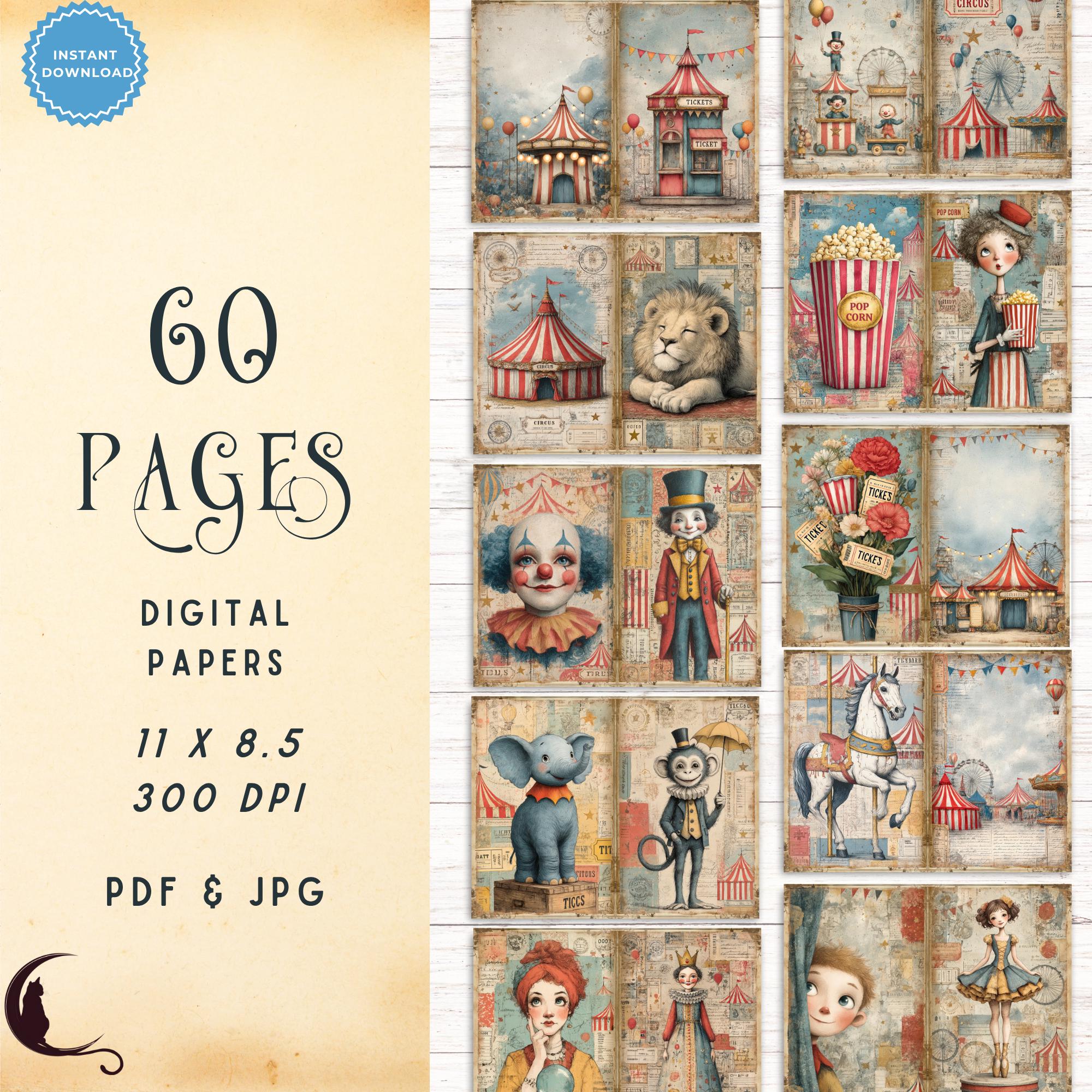 Kit per scrapbook estetico vintage 60 pezzi di carta for album di sfondo, materiale cartaceo, set di carta, diario, collage, album, decorazione, forniture for scrapbooking Kit per album estetico(1