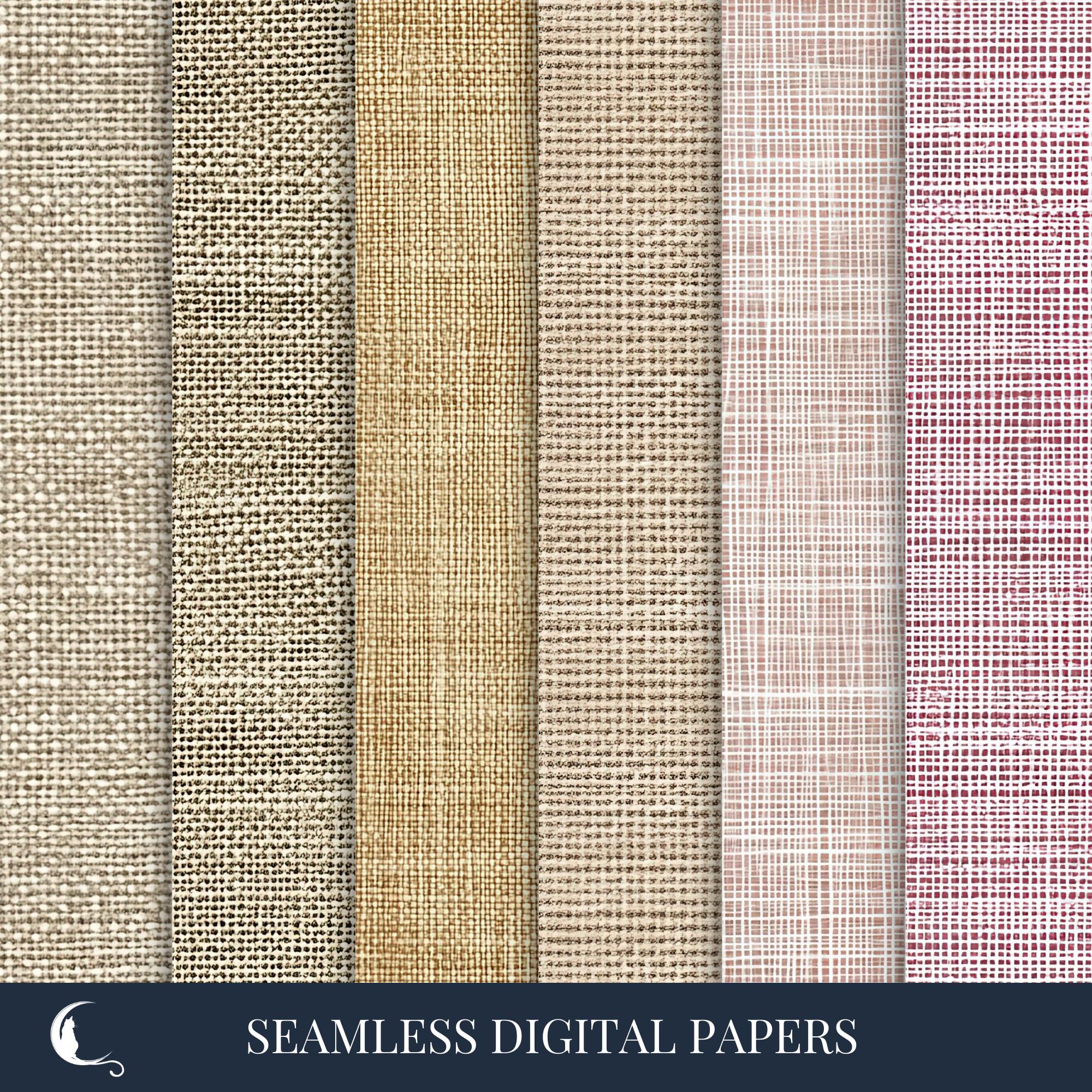 Linen Textures Digital Paper, Seamless Printable Scrapbook Backgrounds ...