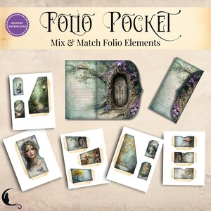Elven Forest Junk Journal Kit, Printable Enchanted Woodland Folio Kit ...