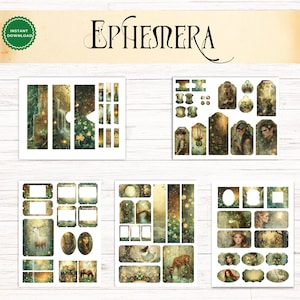 Enchanted Celtic Forest Junk Journal Kit, Fantasy Scrapbooking Pages ...