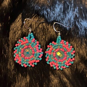 Pink and Blue earrings